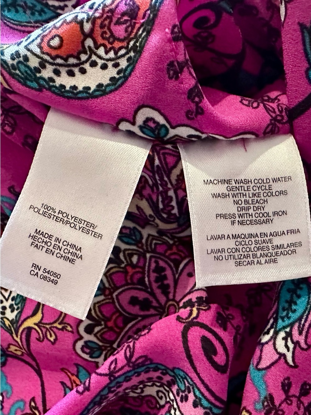 Bright Pink Patterned Top - Picture 3 of 4